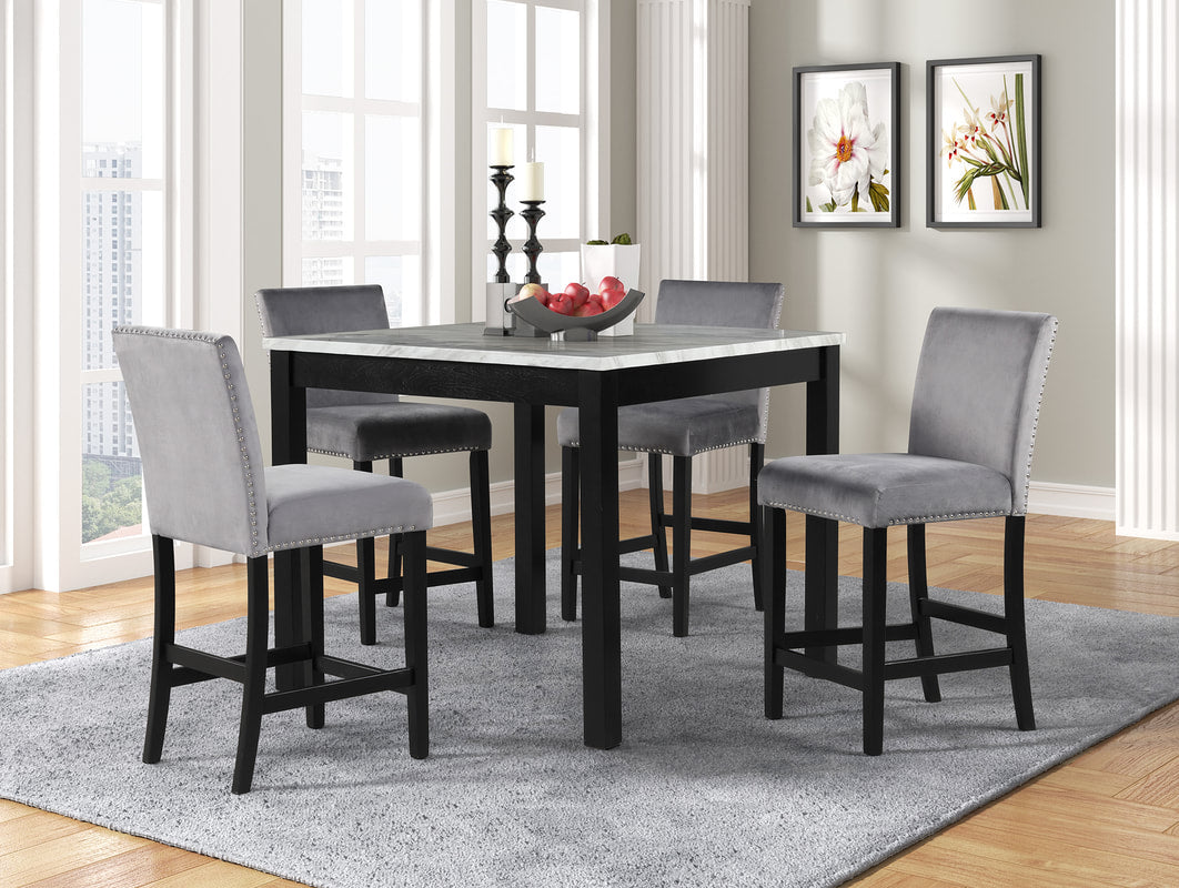 Dior - Pub Table + 4 Chair Set