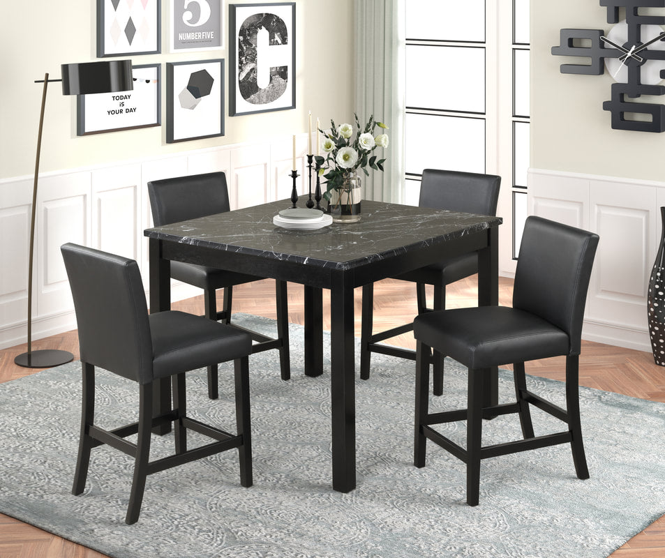 Dior - Pub Table + 4 Chair Set