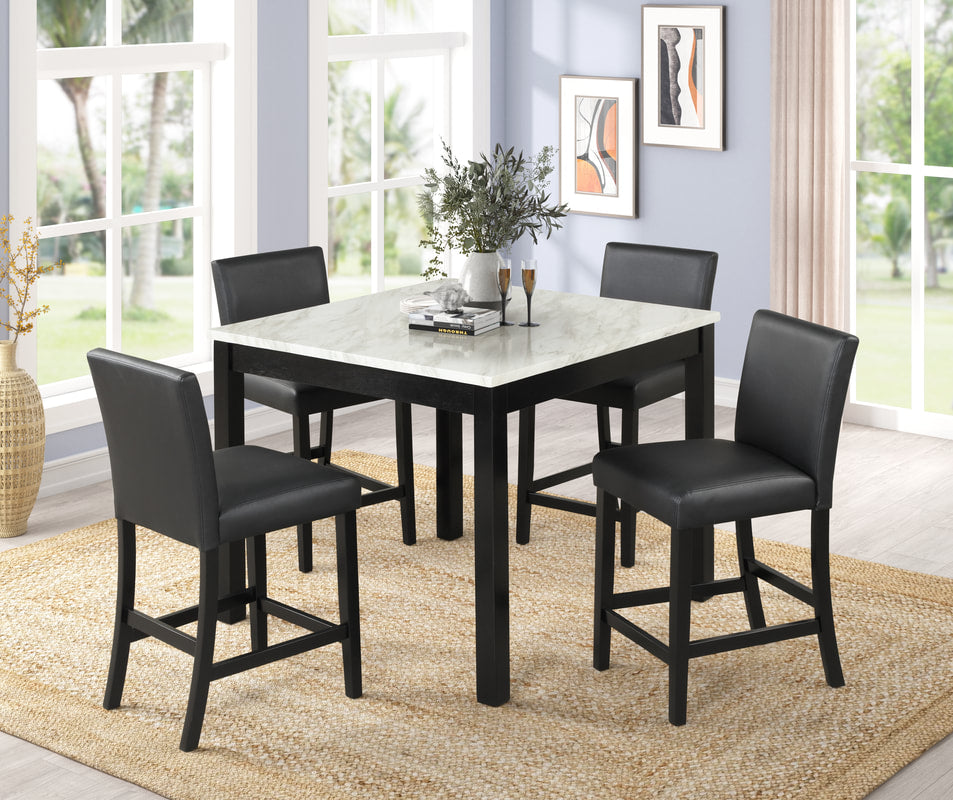 Dior - Pub Table + 4 Chair Set