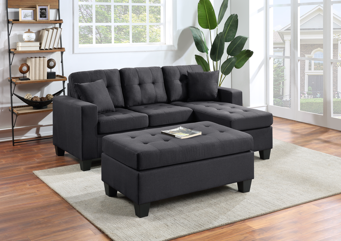 Naomi - Reversible Sectional & Ottoman