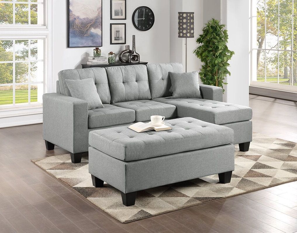 Naomi - Reversible Sectional & Ottoman