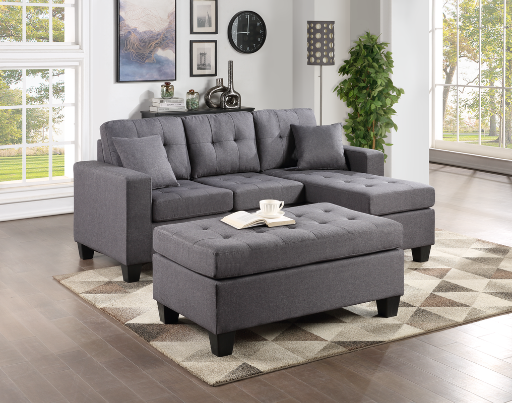 Naomi - Reversible Sectional & Ottoman