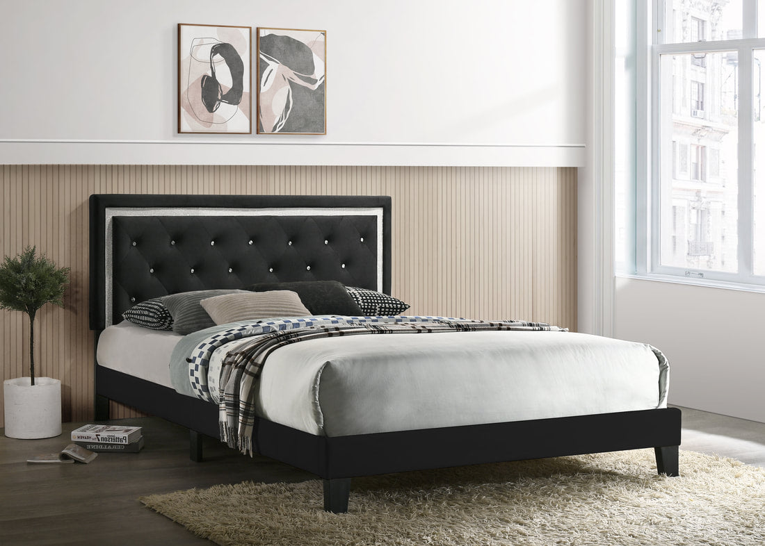 Passion Velvet Platform Bed - T,F,Q,K