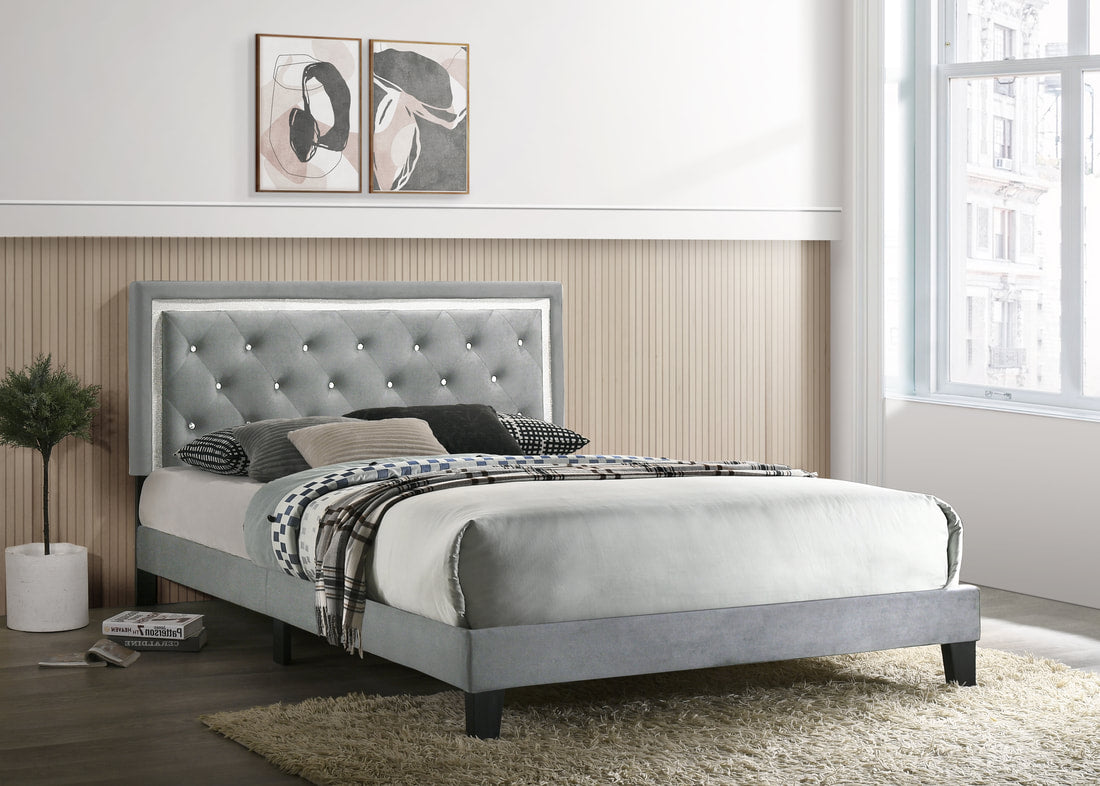 Passion Velvet Platform Bed - T,F,Q,K