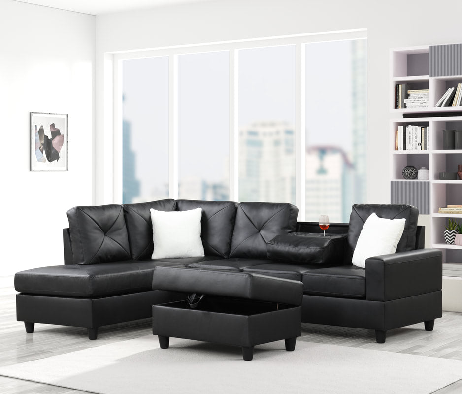 Rocket Reversible Sectional + Storage Ottoman